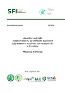 Марина Калініна, Ефективність суспільних відносин державного лісового господарства, Київ, 2022