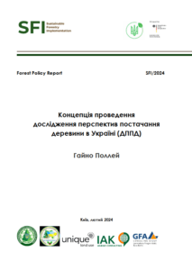 Гайно Поллей, Концепція проведення  дослідження перспектив постачання деревини в Україні (ДППД), Київ, 2024