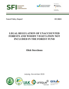 Oleh Storchous, Legal regulation of unaccounted forests and woody vegetation not included in the forest fund, Kyiv, 2025