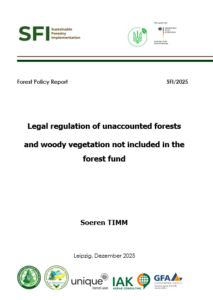 Soeren TIMM, Legal regulation of unaccounted forests  and woody vegetation not included in the forest fund, Leipzig, 2025